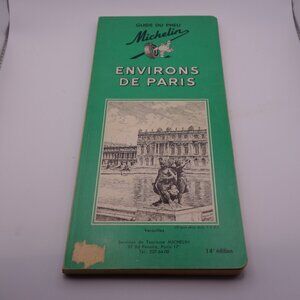 Vintage Guide de Pneu Michelin Environs de Paris 14e Edition